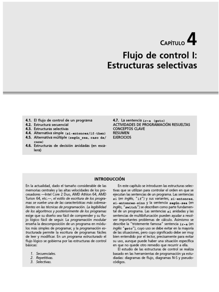 Estructuras Selectivas en Programación | PDF | Programa de computadora ...