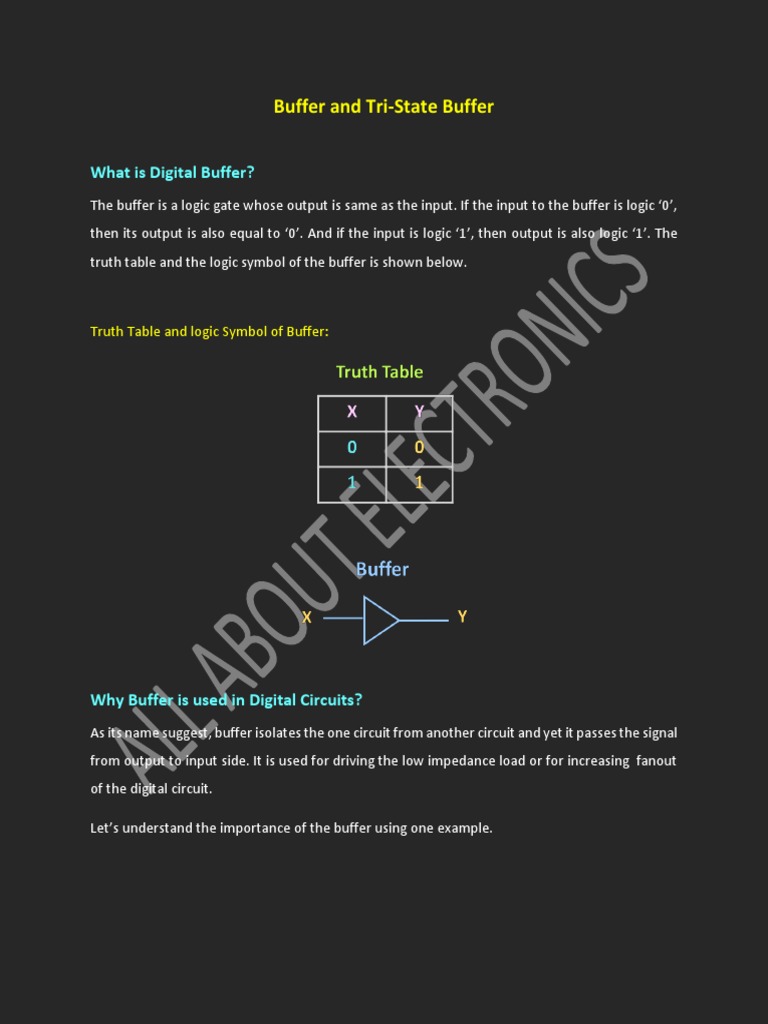 Understanding Tri-State Buffers in Circuits | PDF | Logic Gate ...