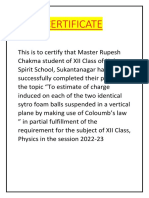 Rpesh Certificate