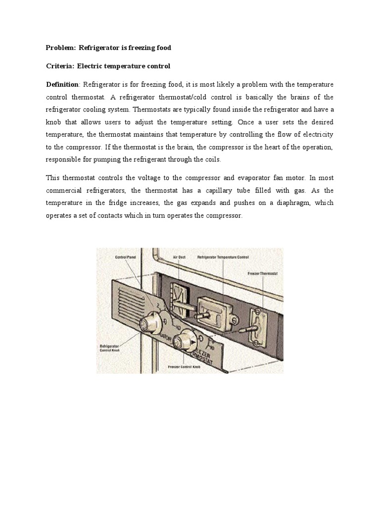 Criteria Temperature Control Download Free PDF Refrigerator