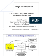 Sequencing Separation Trains