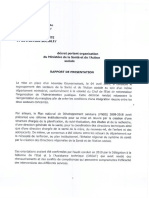 Décret Portant Organisation Du Ministère de La Santé Et de L'action Sociale