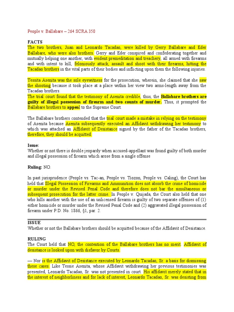 People v ballabare 264 scra 350 pdf murder justice