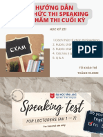 [SV] CÁCH THỨC THI SPEAKING TẠI PHÒNG THI LÝ THUYẾT & HIỂU CÁCH CHẤM ĐIỂM SPEAKING - WRITING