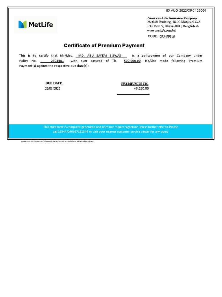 Payment Slip | PDF