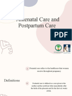 Antenatal Care and Postpartum
