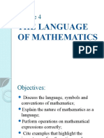 03.1 - The Language of Mathematics MODULE 4.
