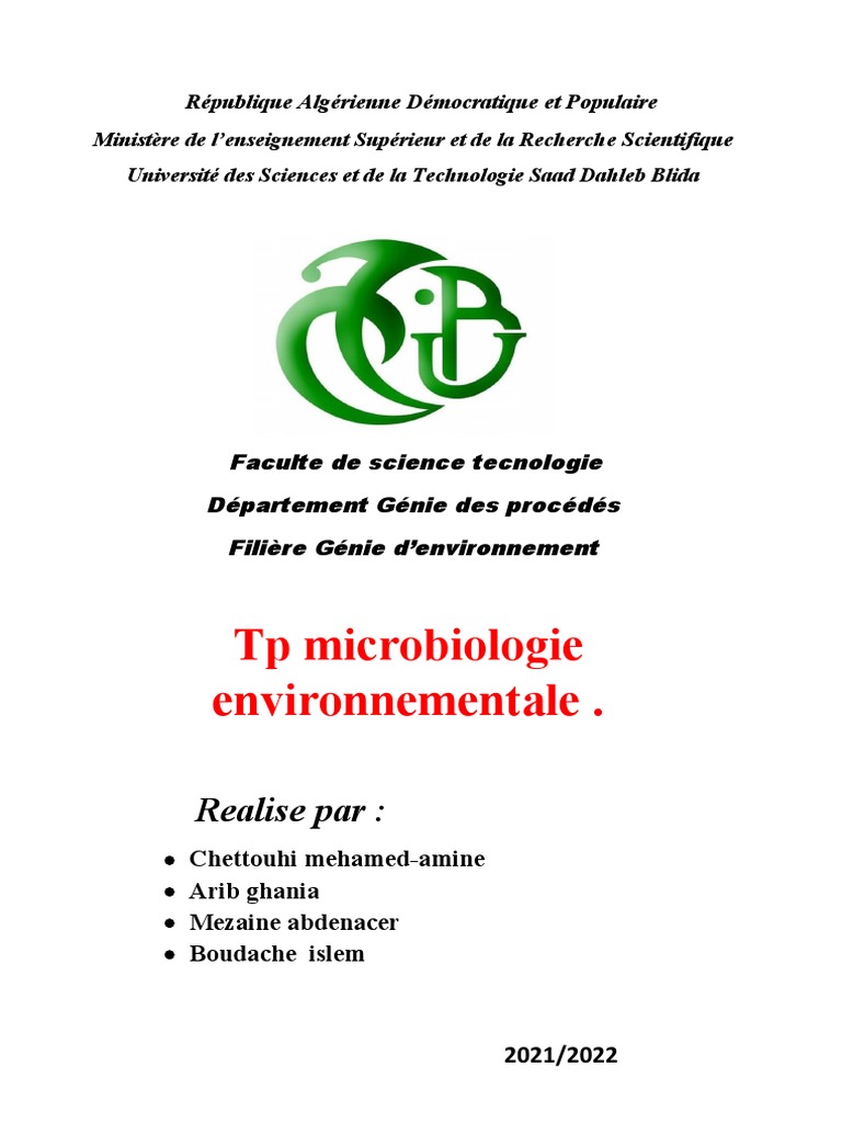 TP Microbiogie (3) Corr | PDF | Microbiologie | Stérilisation ...