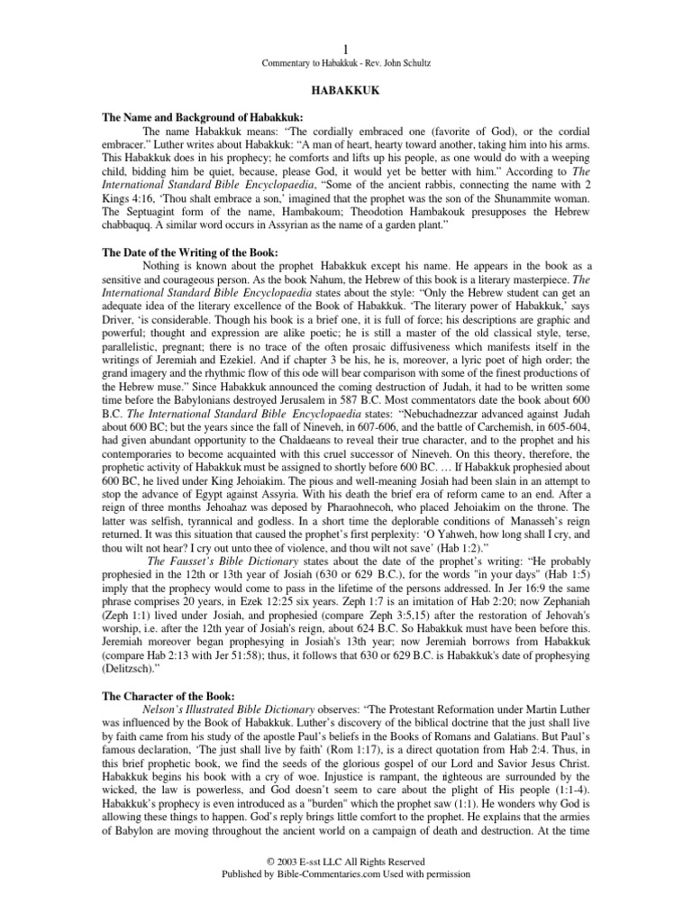 Habakkuk commentary pdf jesus prophecy