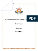 AMIS Althameed Grade 12 Term 1 Exam Study Guide