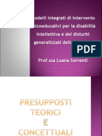 Modelli Integrati Di Intervento Psicoeducativi Per La Disabilità Intellettiva e Dei Disturbi Generalizzati Dello Sviluppo