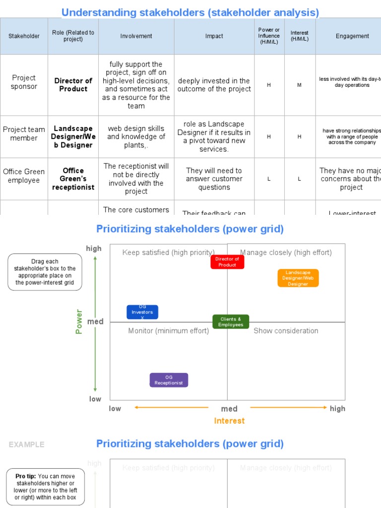 Stakeholder Power Grid Analysis | PDF | Stakeholder (Corporate) | Business