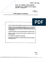 ENEM 1999 Prova de Geologia com questões sobre glaciação, estratigrafia e unidades geológicas