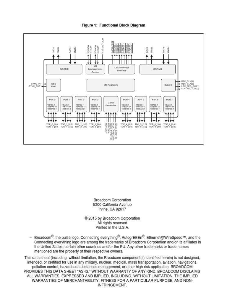 BCM54282 Block Diagram PDF Electronics Computer Engineering