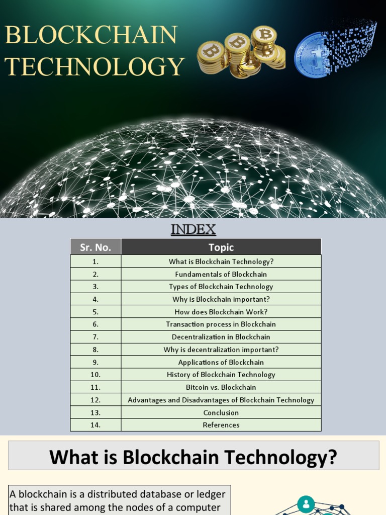Blockchain Technology Ppt Project Pdf Cryptocurrency Bitcoin