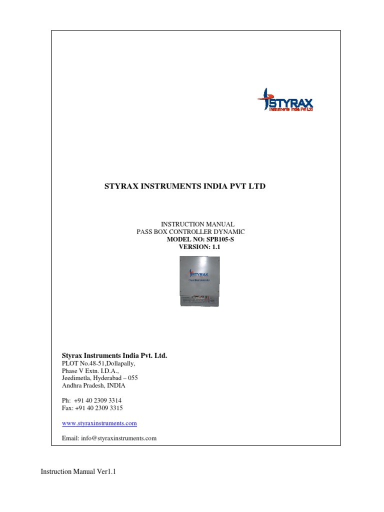 Dynamic Pass Box Controller Manual | PDF | Relay | Equipment