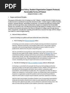 University of California Hastings College of the Law new speech policy