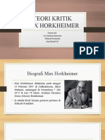 TEORI KRITIK MAX HORKHEIMER