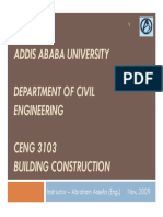 CEng 3103 Building Construction Course Outline