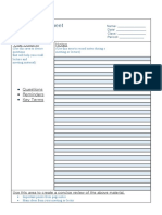 Cornell Notes Template 08