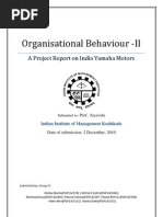 Download Organisational Behaviour -II A Project Report on India Yamaha Motors by mahtaabk SN60700211 doc pdf