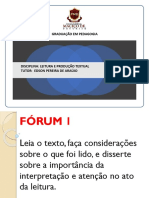 Graduação em Pedagogia - Leitura e Produção Textual