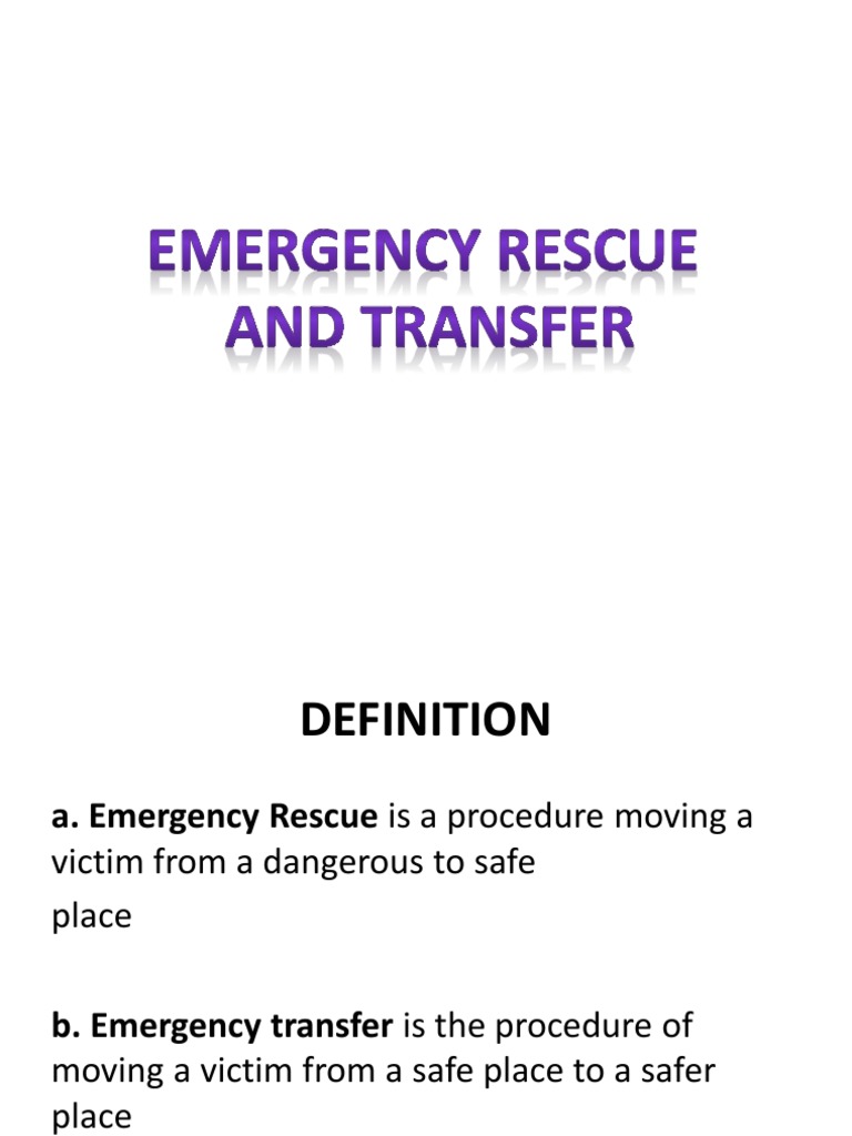 Emergency Transfer PDF