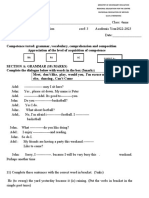 2nd Sequence Evaluation 4eme