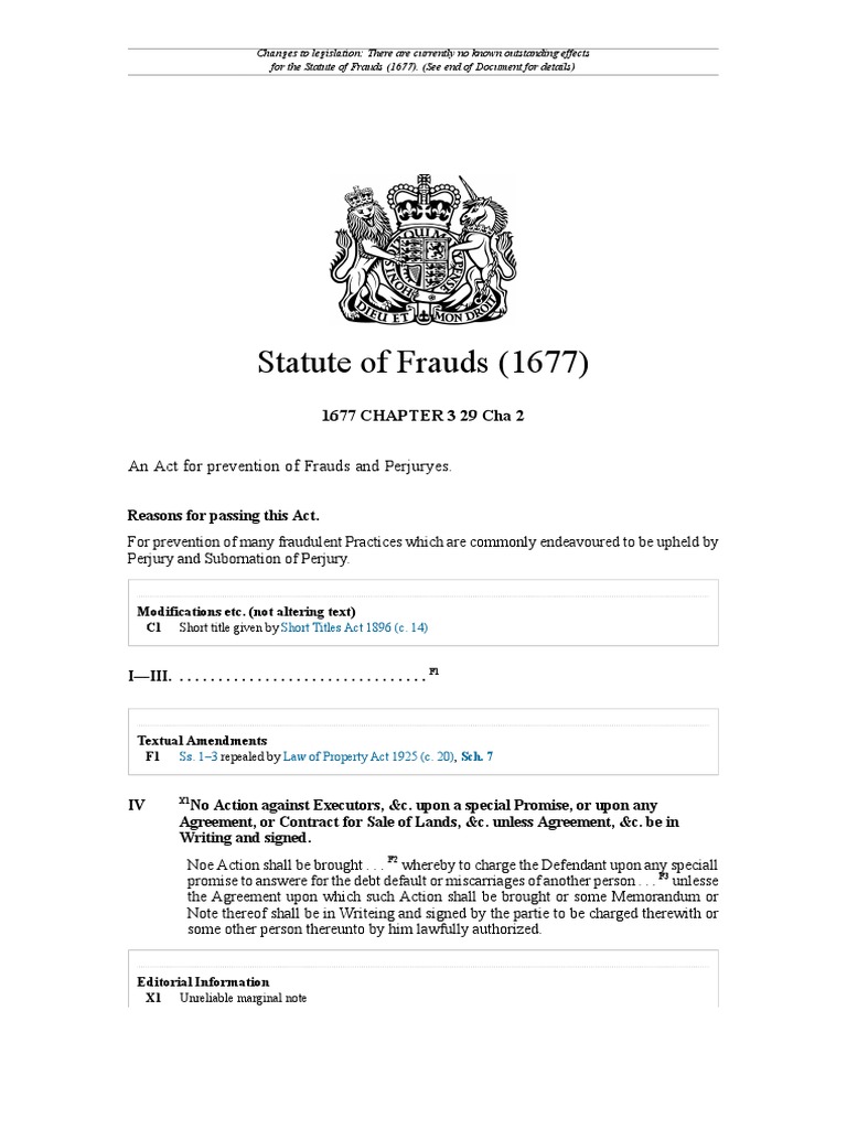 Statute of fraud 1677 download free pdf justice crime violence