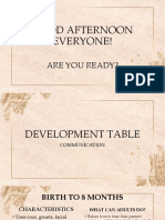Development Table Communication