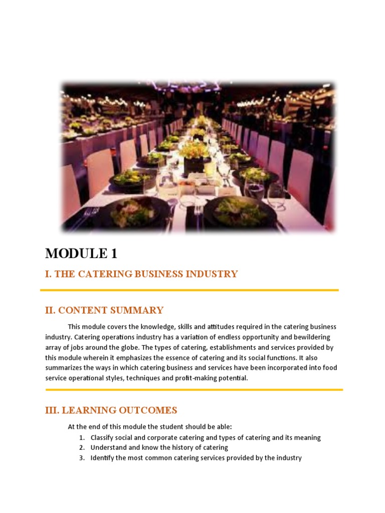 Module 1 Banquet | PDF | Restaurants | Hospitality Industry