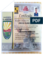 Certificado de Operador - Antoni Villarreal Leon