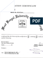 Migration Certificate Sample