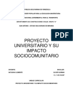 Ensayo Proyecto Universitario y Su Impacto Socio-Comunitario