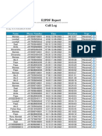 E2PDF Report Call Log: Name Phone Number Time Duration Type