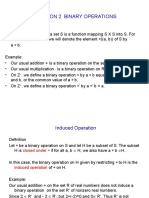 SECTION 2 Binary Operations