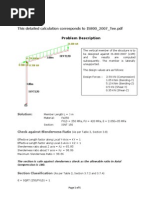 IS800 2007 Tee Detailed Calculation