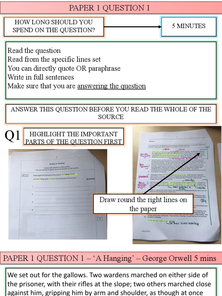Language Paper 1 Last Minute Revision Powerpoint | PDF | The Hound Of ...