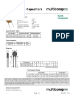 Ceramic Disc Capacitors Specifications and Dimensions
