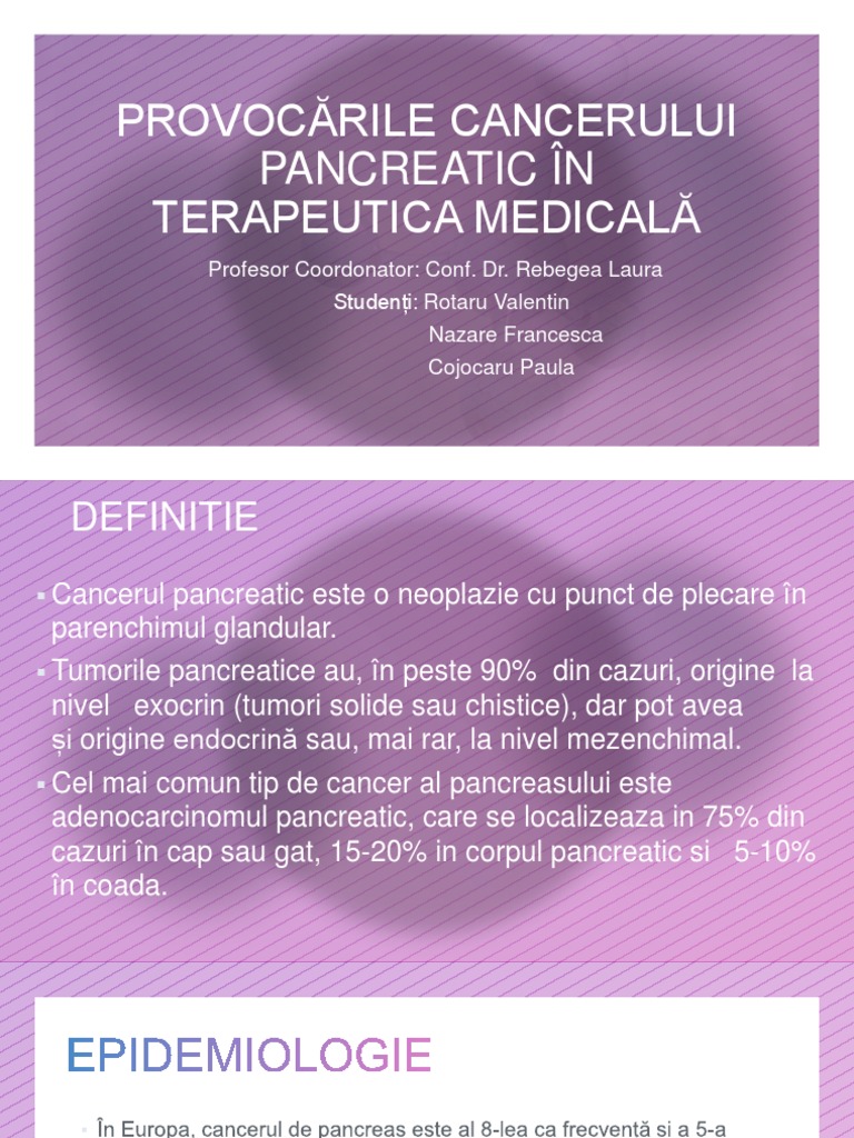 Cancerul Pancreatic | PDF