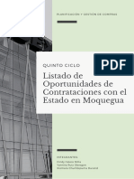 Tarea 2 - Listado de Oportunidades de Contrataciones Con El Estado en Moquegua - Planificación y Gestión de Compras