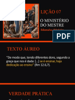 LIÇÃO 10- Ministério do Mestre
