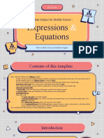 Math Subject For Middle School - 7th Grade - Expressions & Equations by Slidesgo