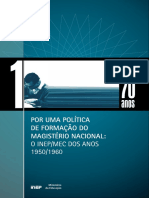 Por Uma Politica de Formacao Do Magisterio Nacional