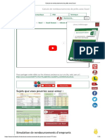 Calculs de Remboursements de Prêts Avec Excel
