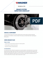 Brake System Inspection Checklist