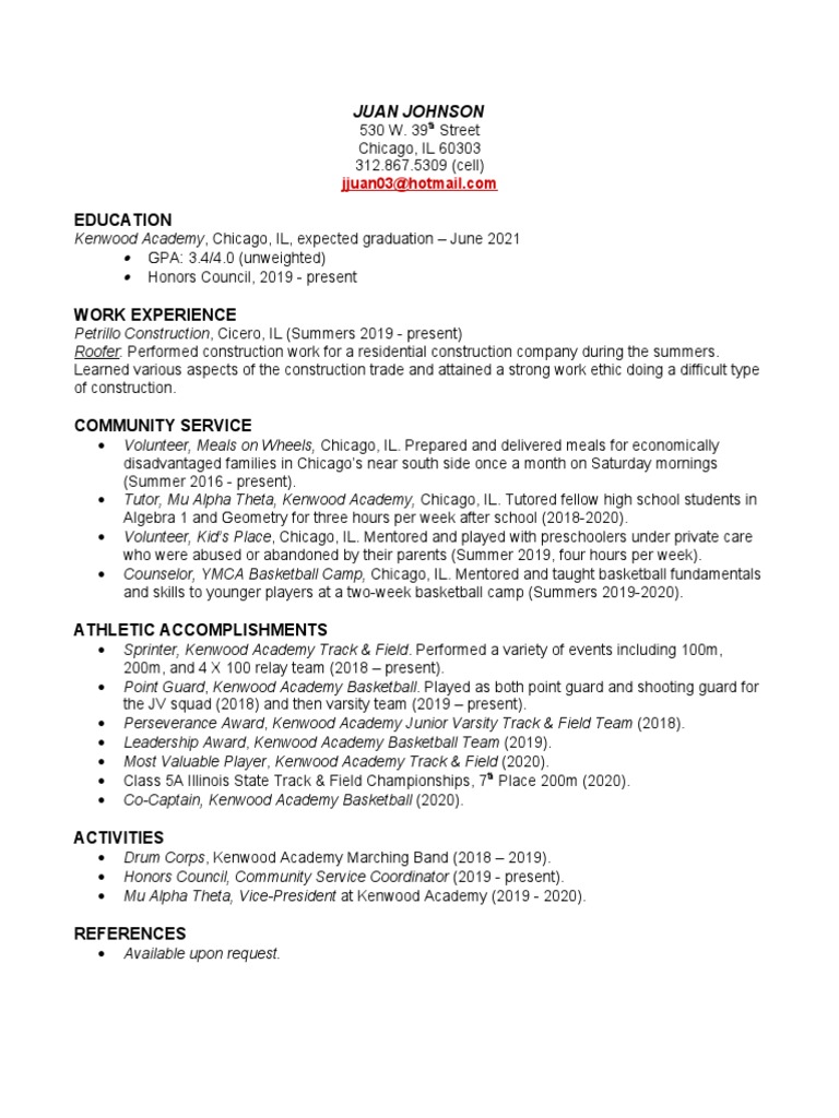 Resume Template PDF - 1715306376