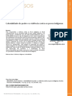 Colonialidade Do Poder e A Violência Contra Os Povos Indígenas