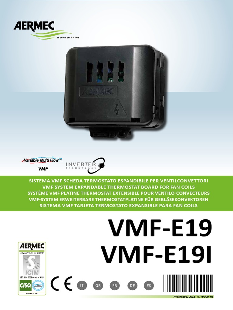 Aermec VMF-E19 Thermostat Manual | PDF | Computer Science | Computer ...