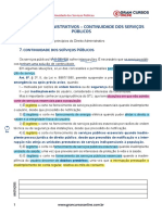 Resumo - 652545 Gustavo Scatolino - 98689590 Direito Administrativo Juris 2019 Aula 114 Principios Administrativos Continuidade Dos Servicos Publicos